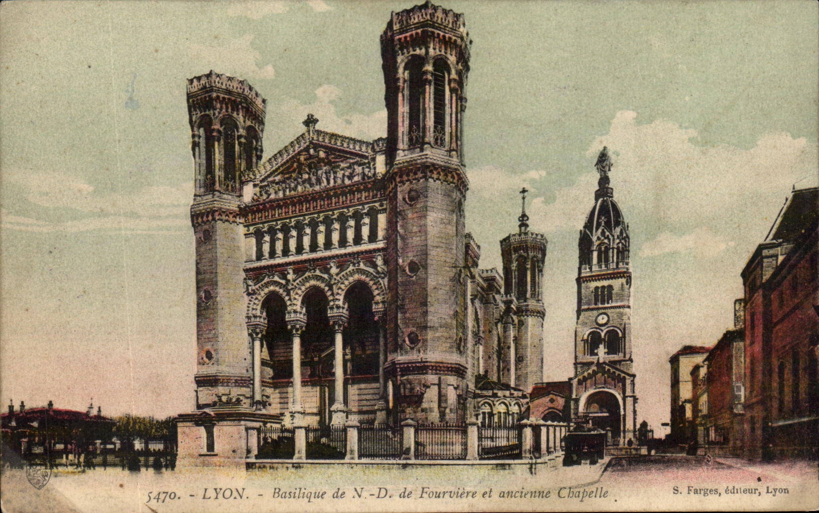 CPA Lyon Basilica of Fourviere and old Vault
