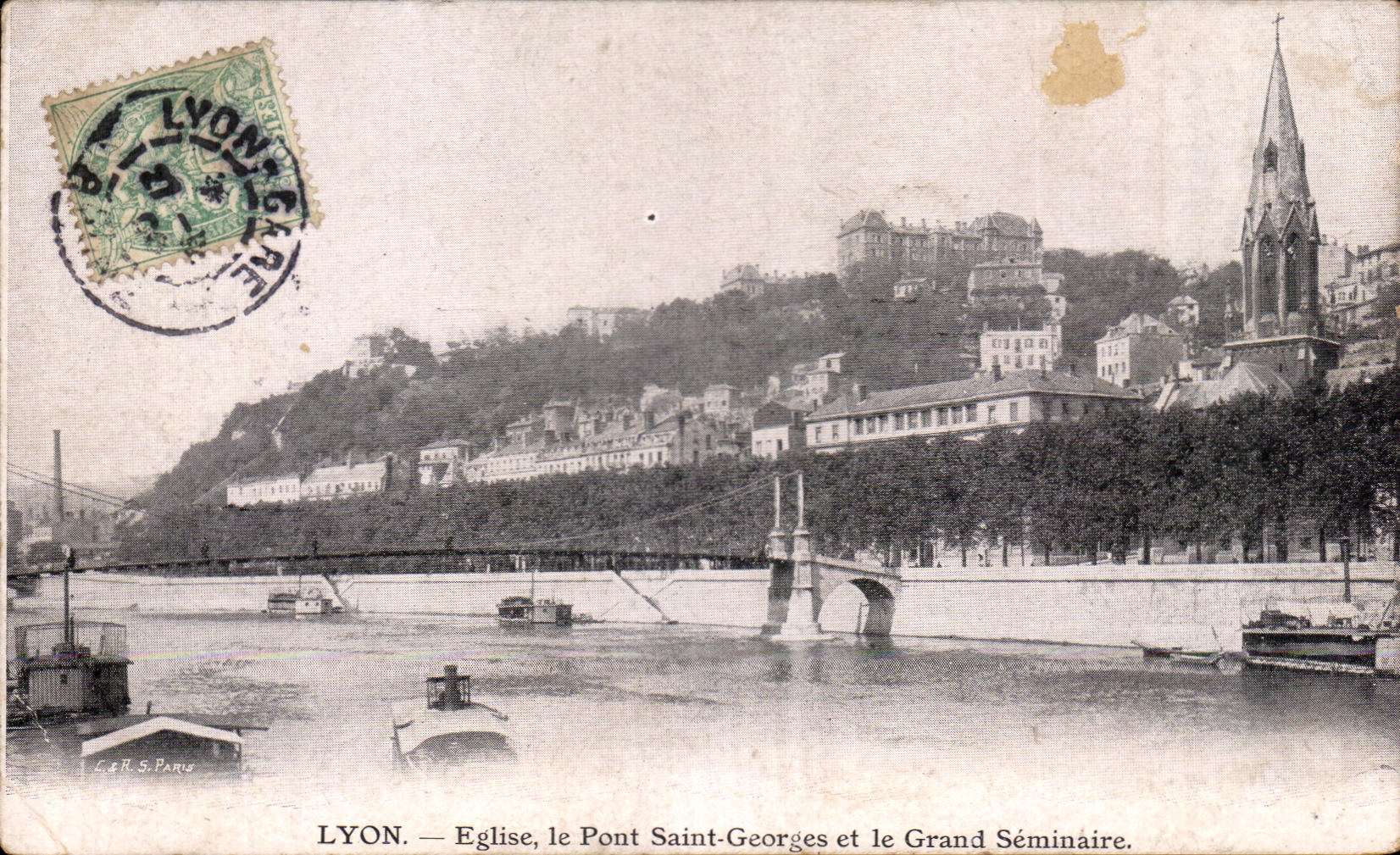 CPA Lyon Church the bridge Saint Georges and the Great seminar
