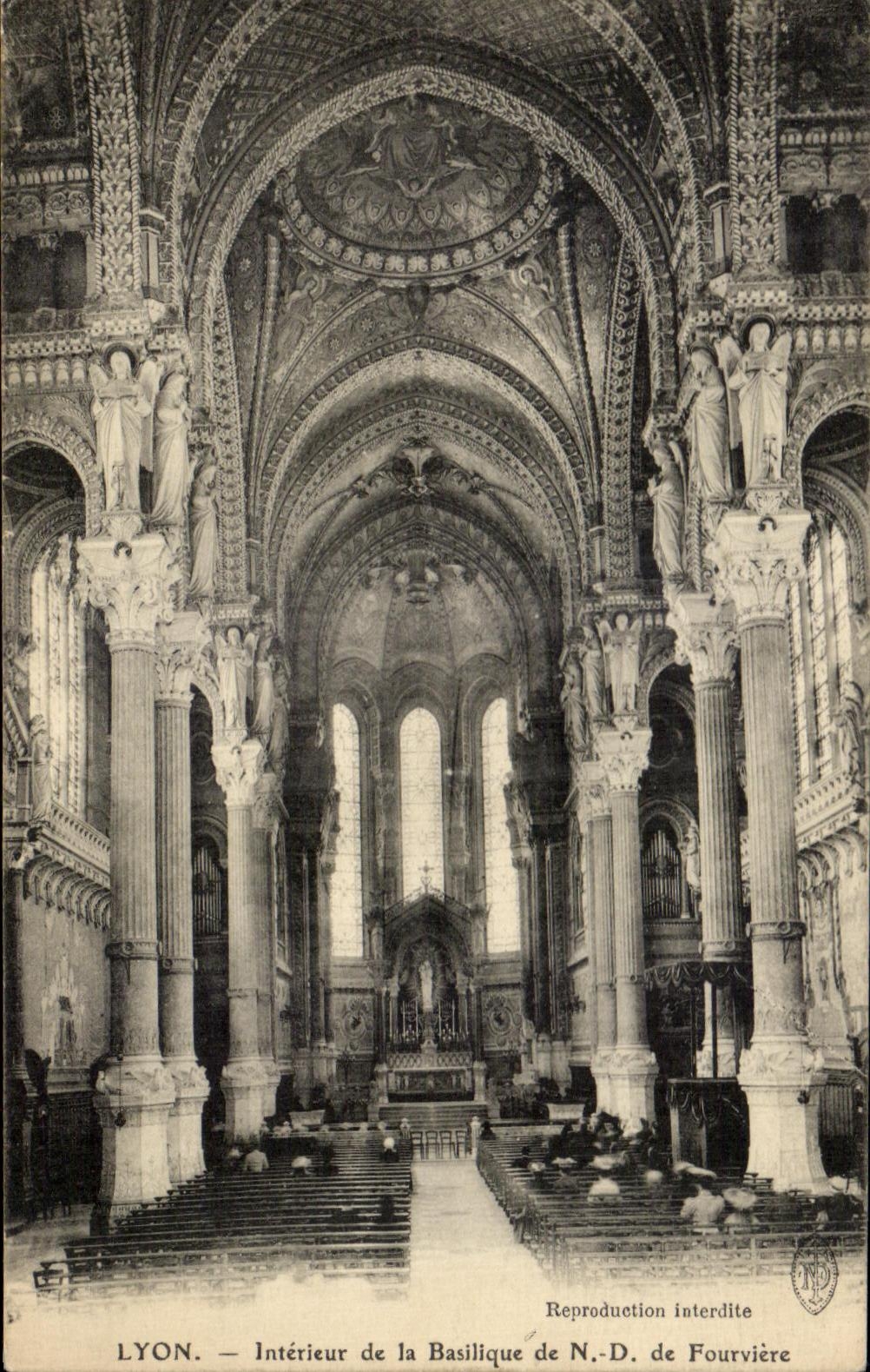 CPA Interior Lyon of the Basilica of Fourviere