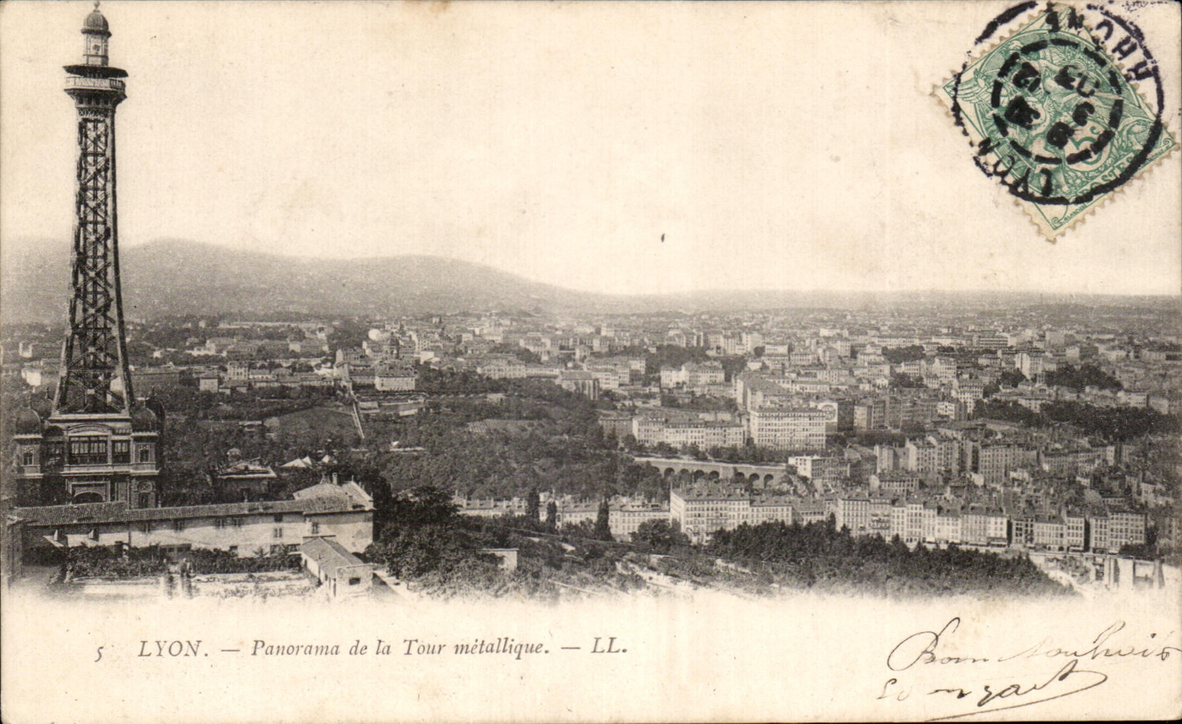 CPA Lyon Panorama of the Metal Tower