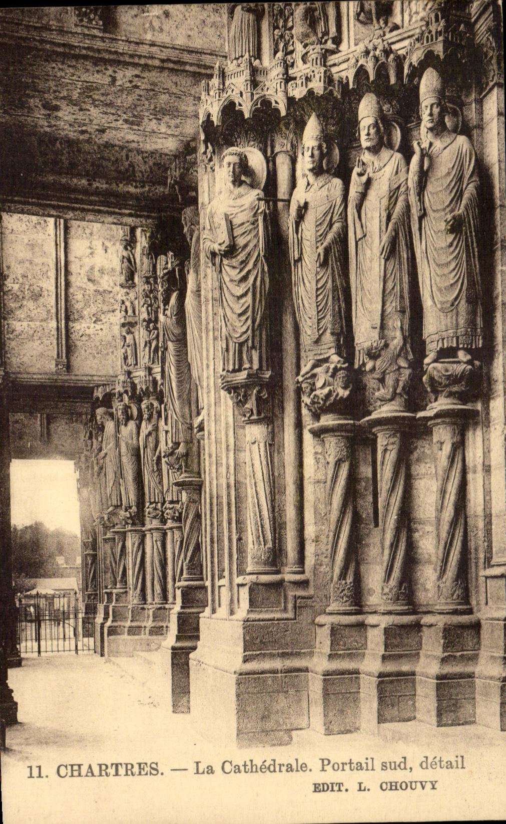 CPA Cathedrale de Chartres Portail sud detail
