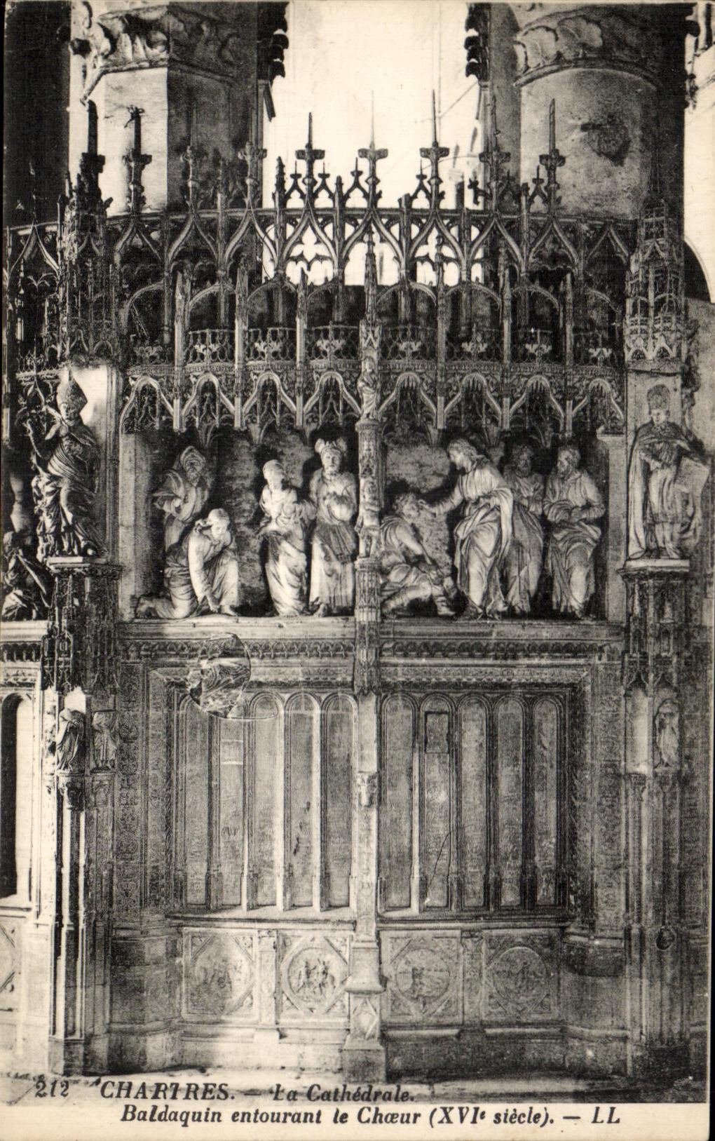 CPA Cathedrale de Chartres Baldaquin entourant le Choeur