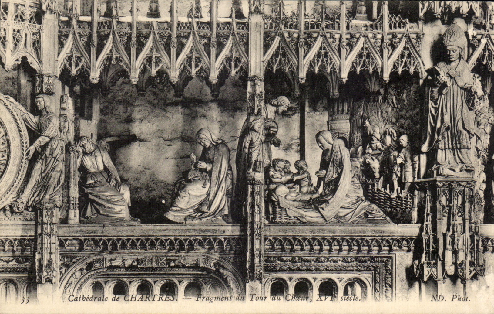 CPA Catherale de Chartres Fragment du Tour du Choeur
