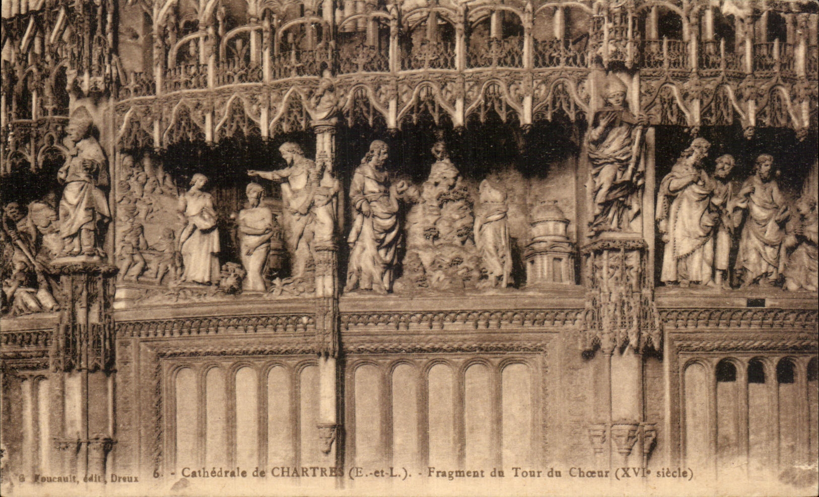 CPA Catherale de Chartres Fragment du Tour du Choeur