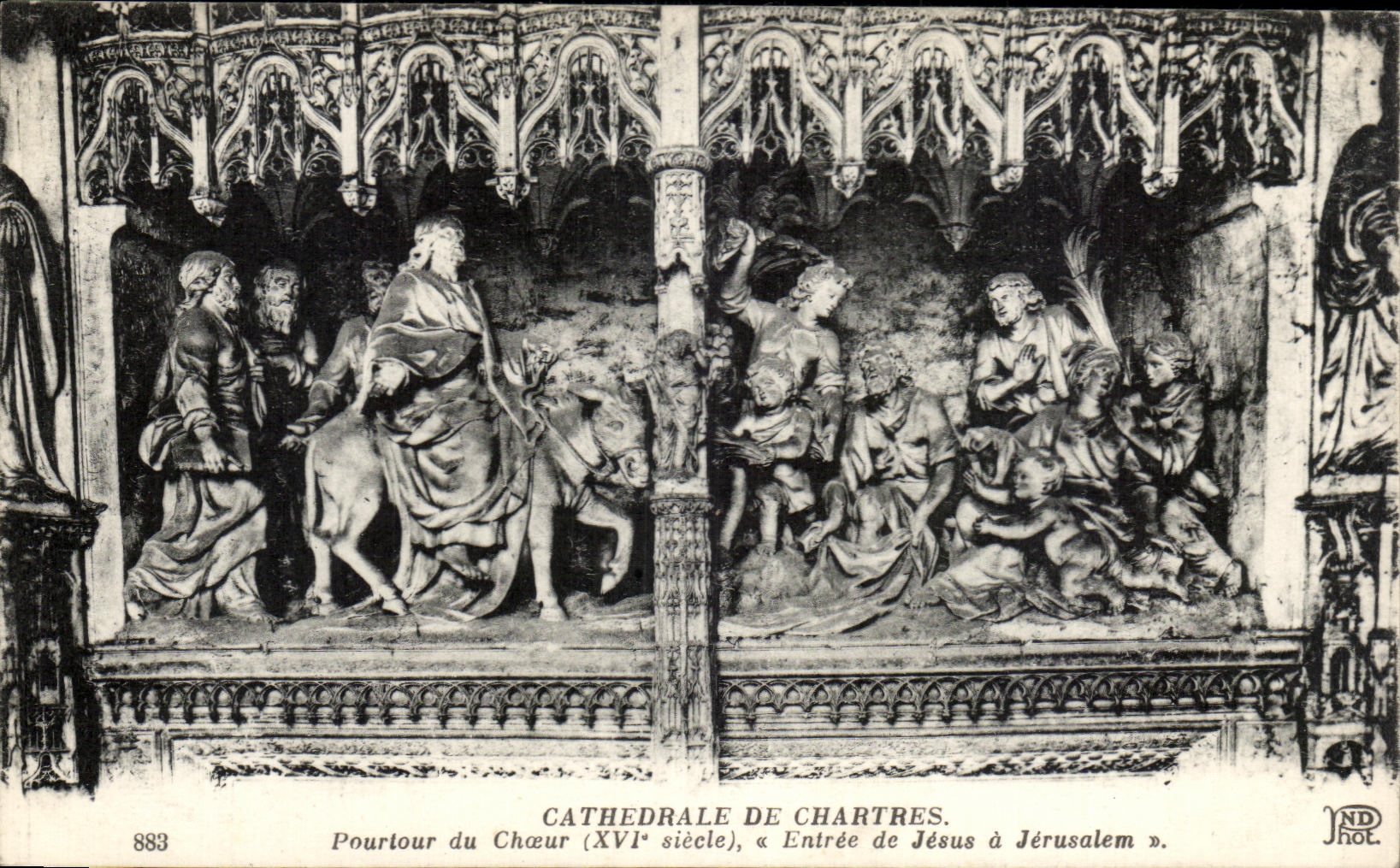CPA Cathedrale De Chartres Pourtour du Choeur Entree de Jesus a Jerusalem