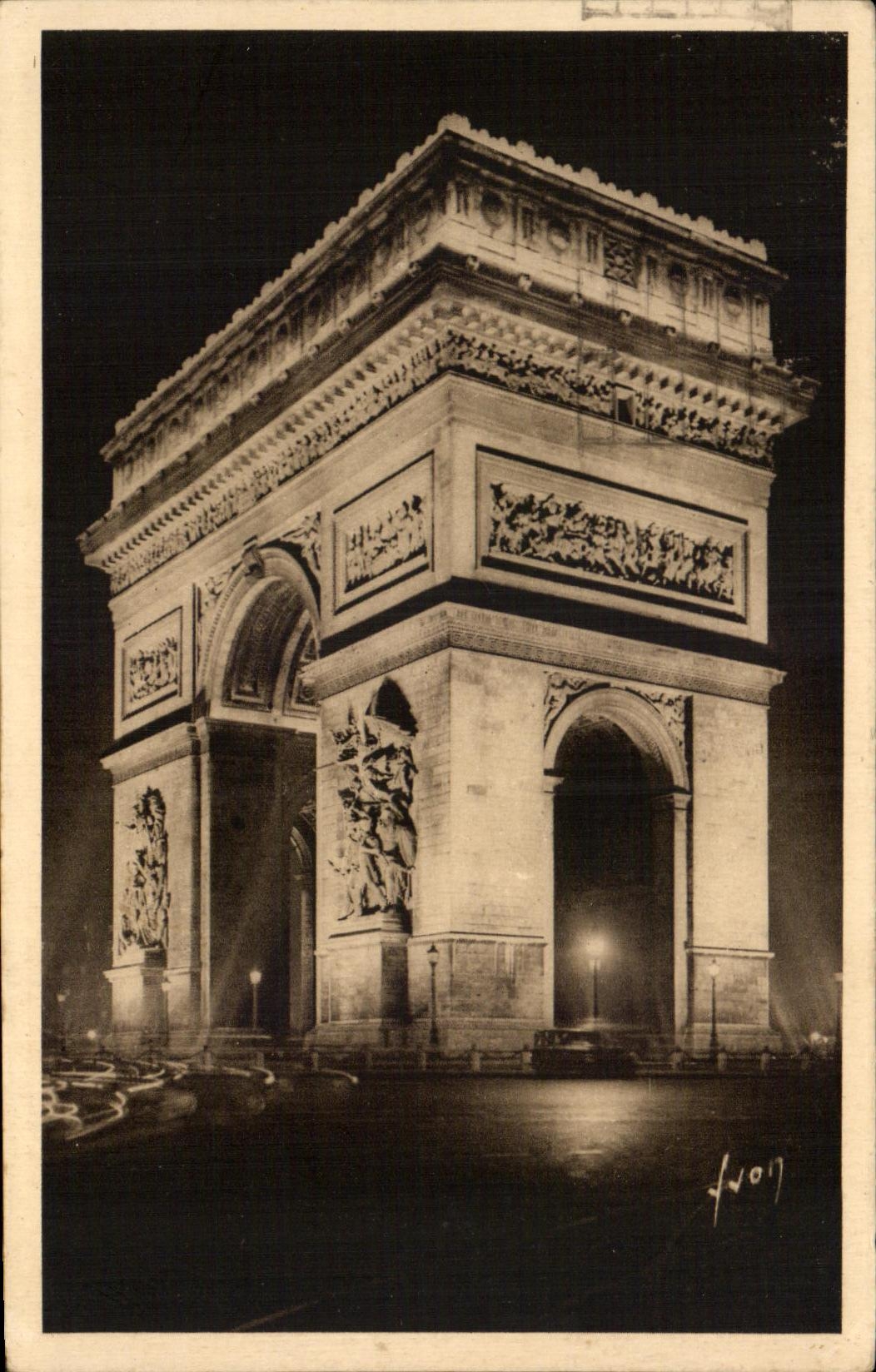 CPA Paris En Flanant L'Arc De Triomphe De l'Etoile