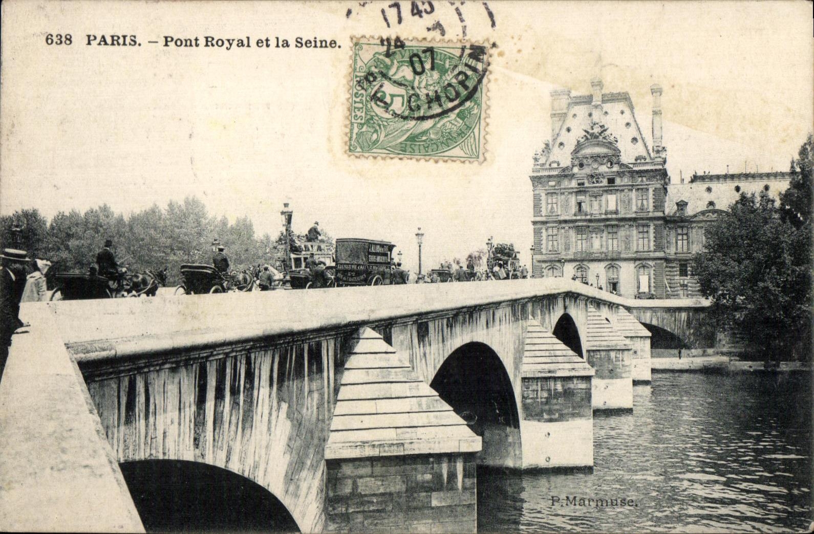 CPA Paris Royal Bridge and the Seine Louvre