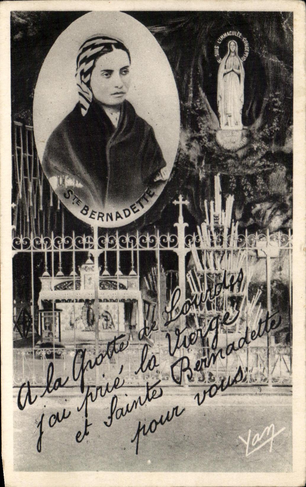 CPA Lourdes La Grotte Bernadette