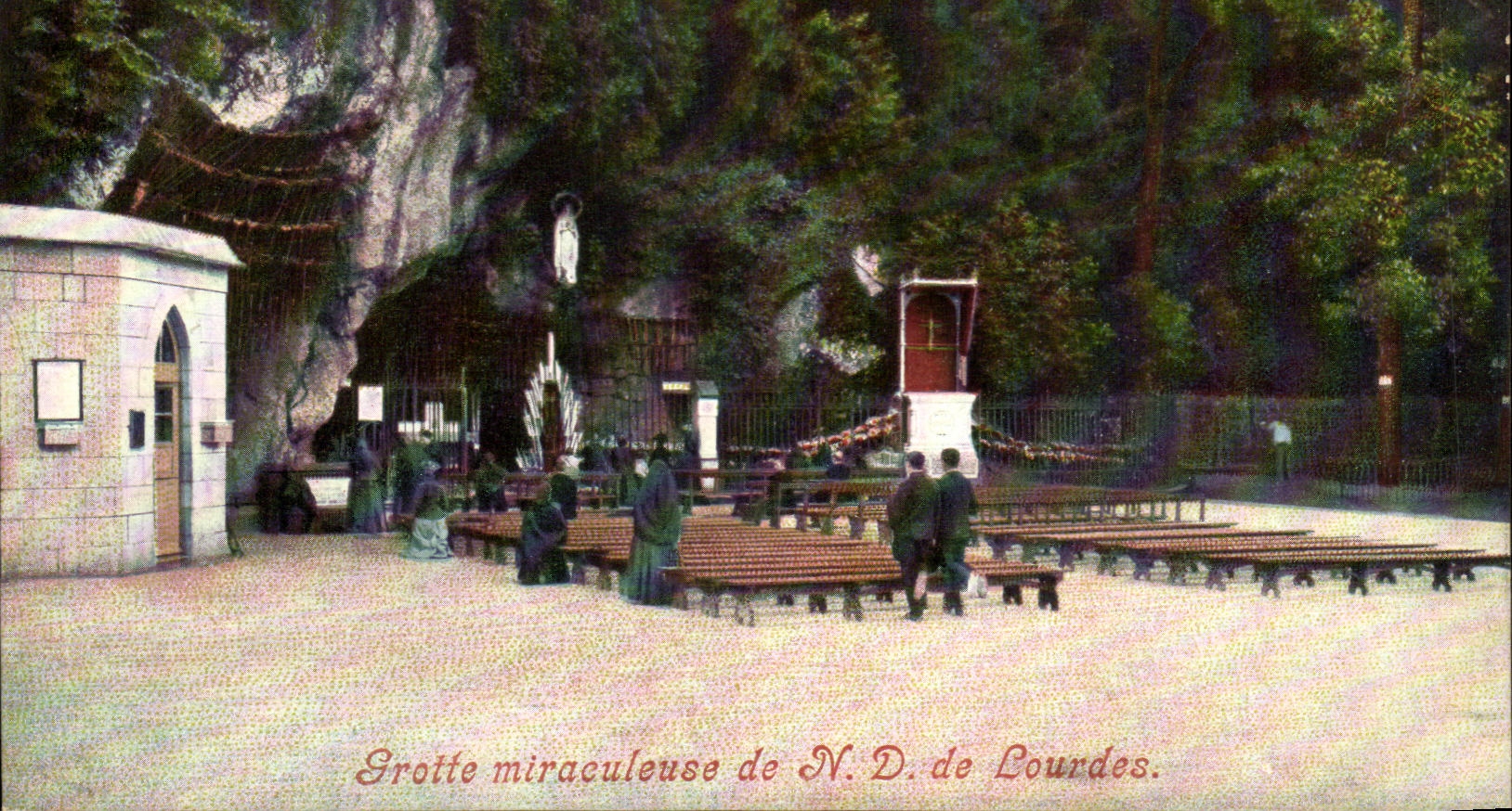 CPA Miraculous Cave Of Lourdes