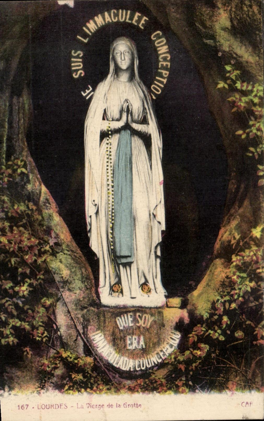 CPA Lourdes La Grotte La vierge 