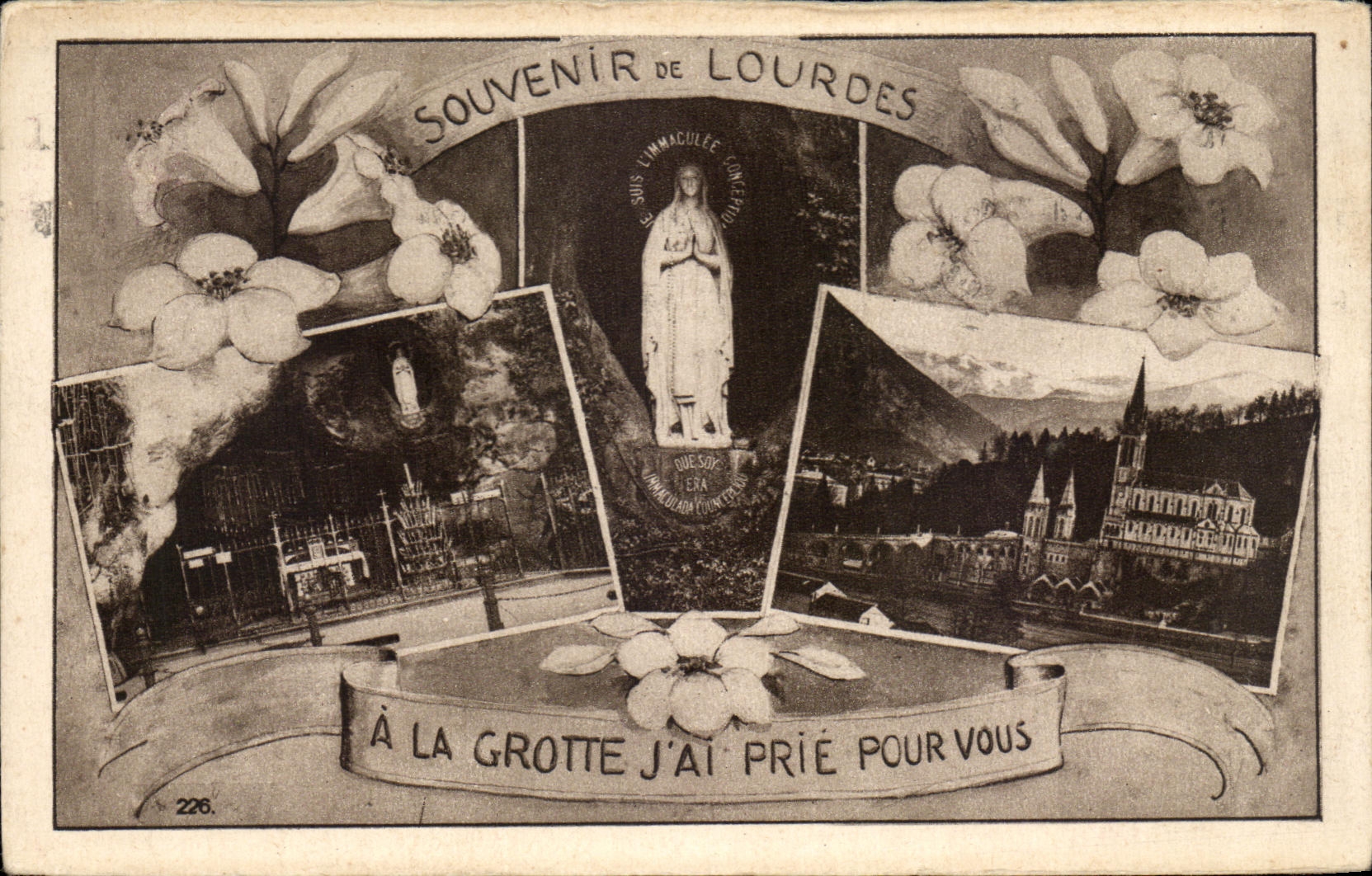 CPA Souvenir Of Lourdes With the Cave I Have Request For You