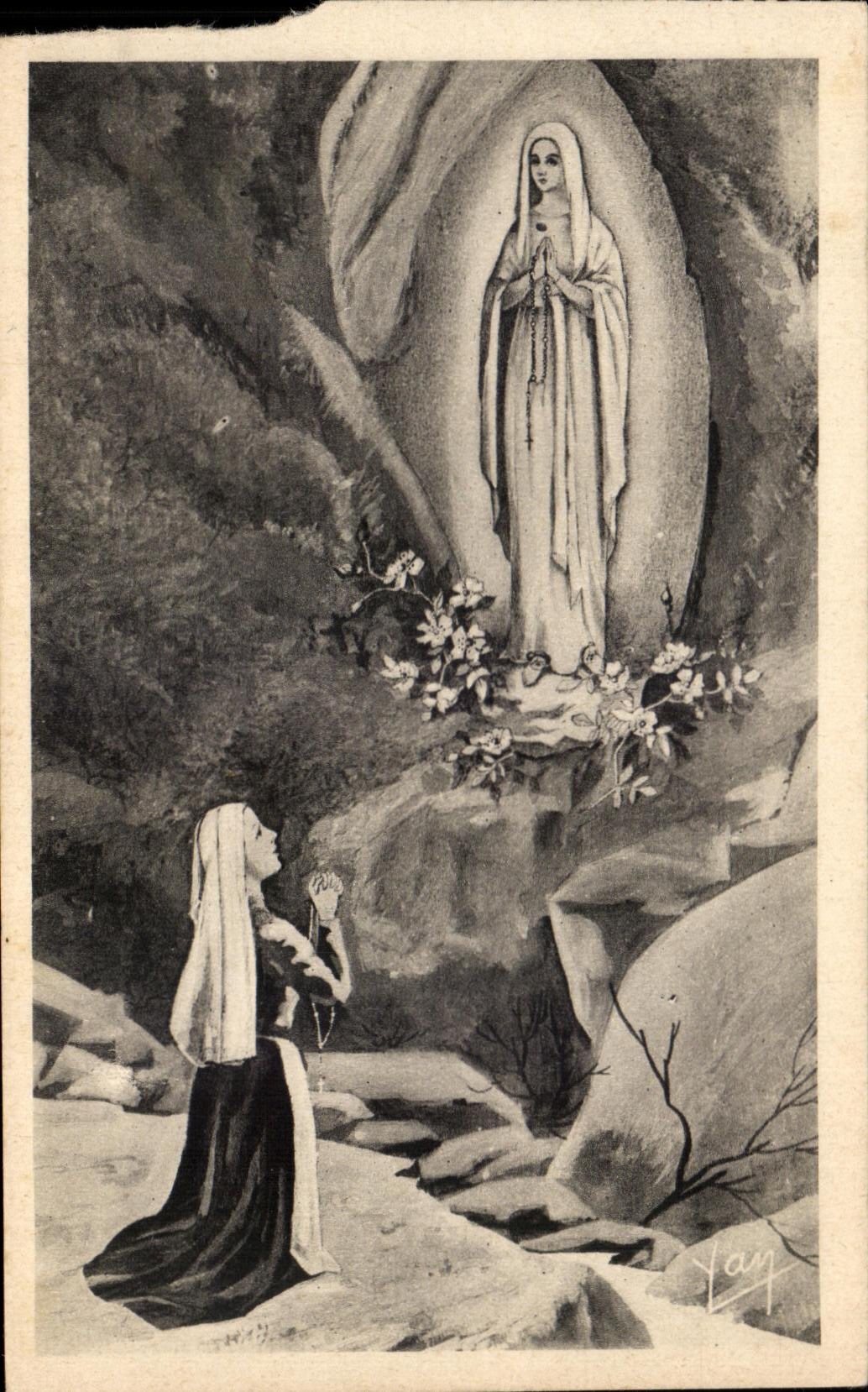 CPA Lourdes Apparition De La Tres Sainte Vierge A Bernadette Soubirous 