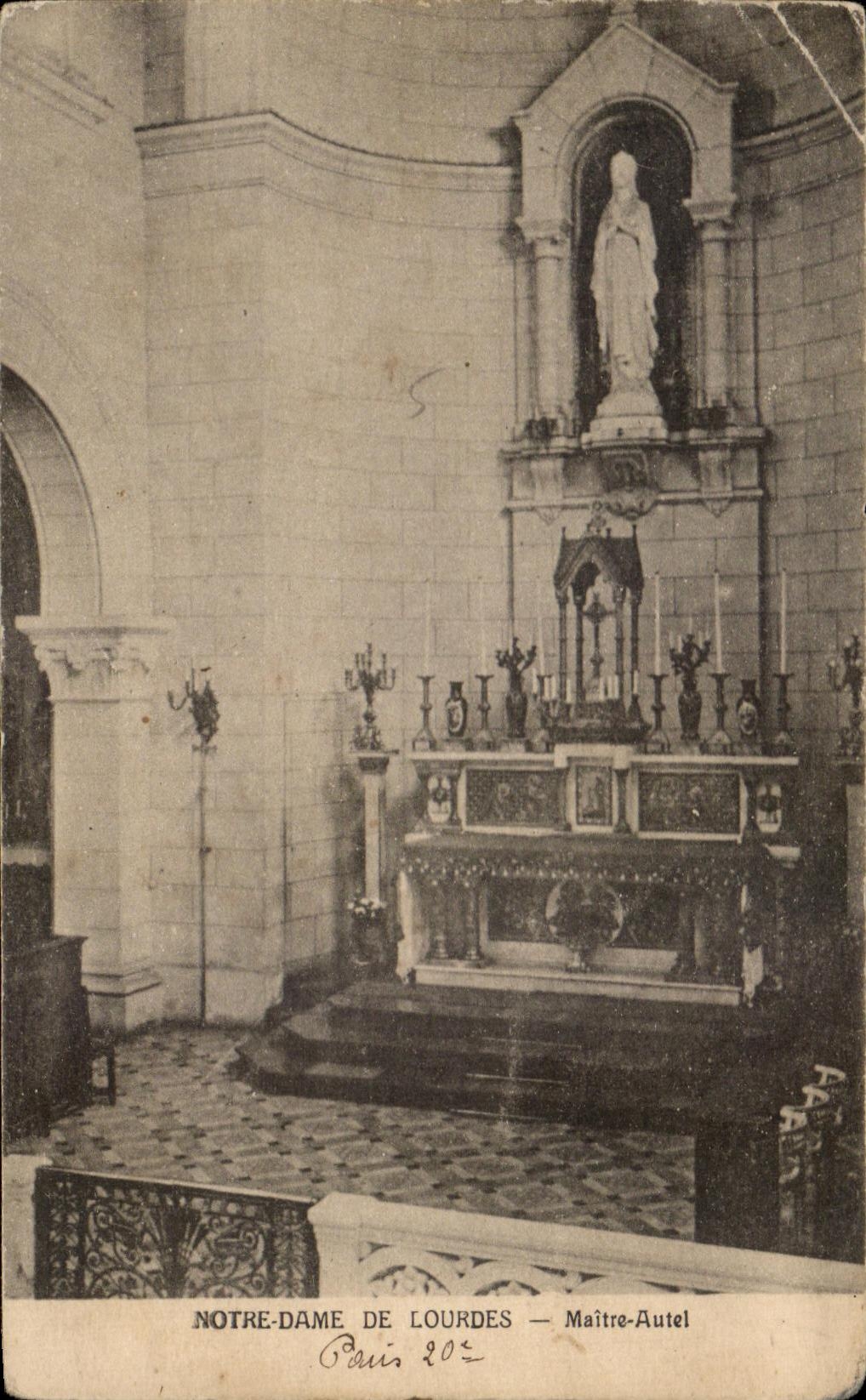 CPA Notre Dame De Lourdes Maitre Autel Paris