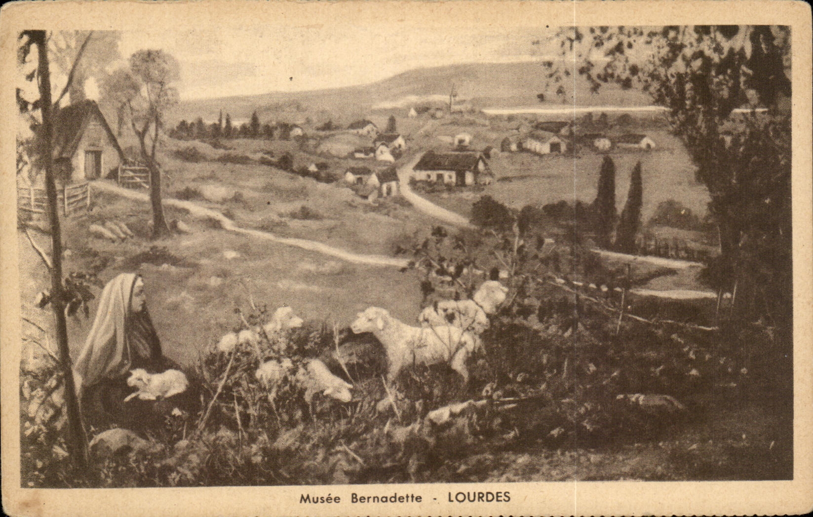 CPA Musee Bernadette Lourdes Moutons