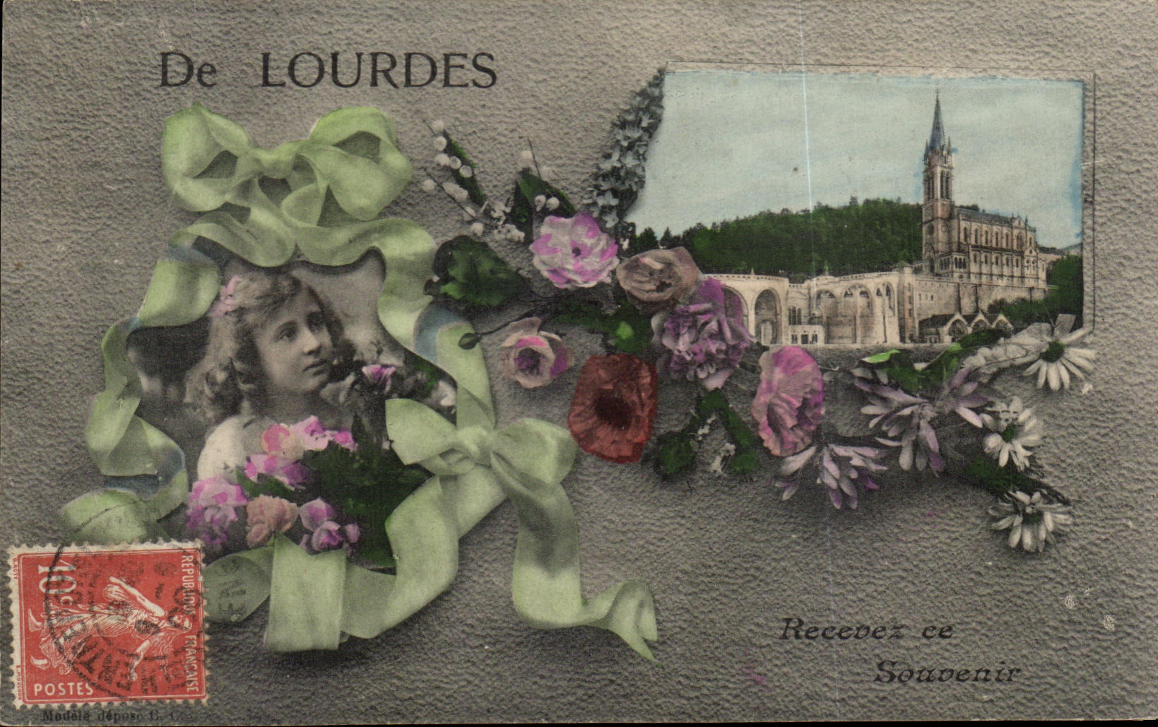 CPA De Lourdes Recevez ce souvenir 
