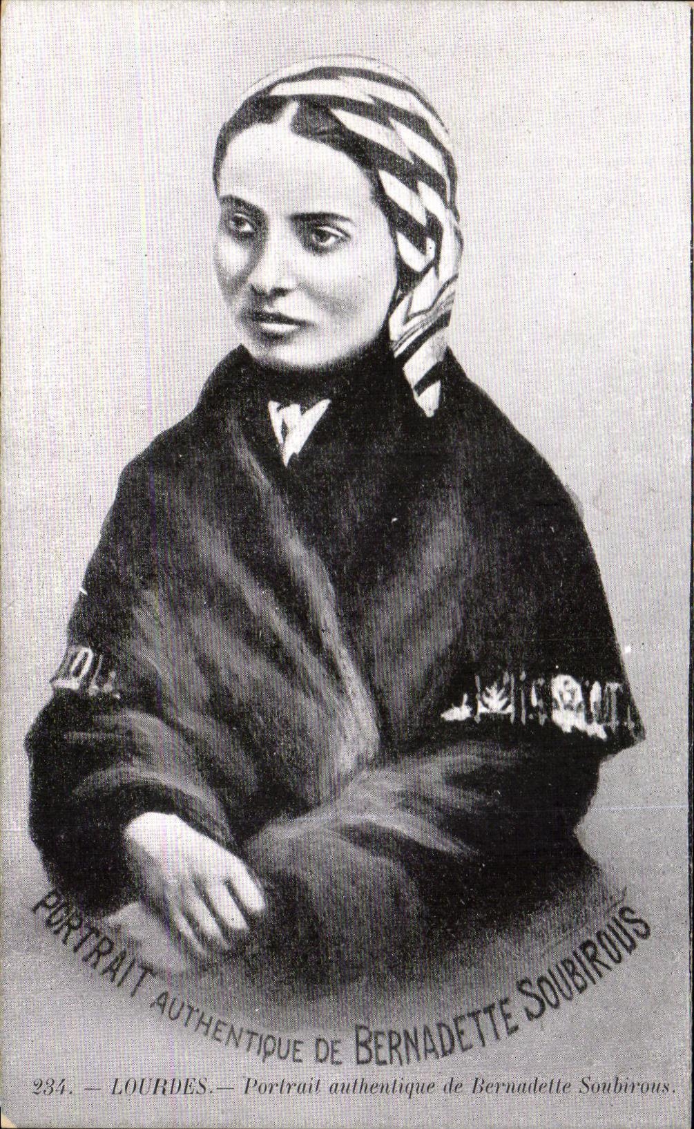 CPA Lourdes Portrait authentique de Bernadette Soubirous