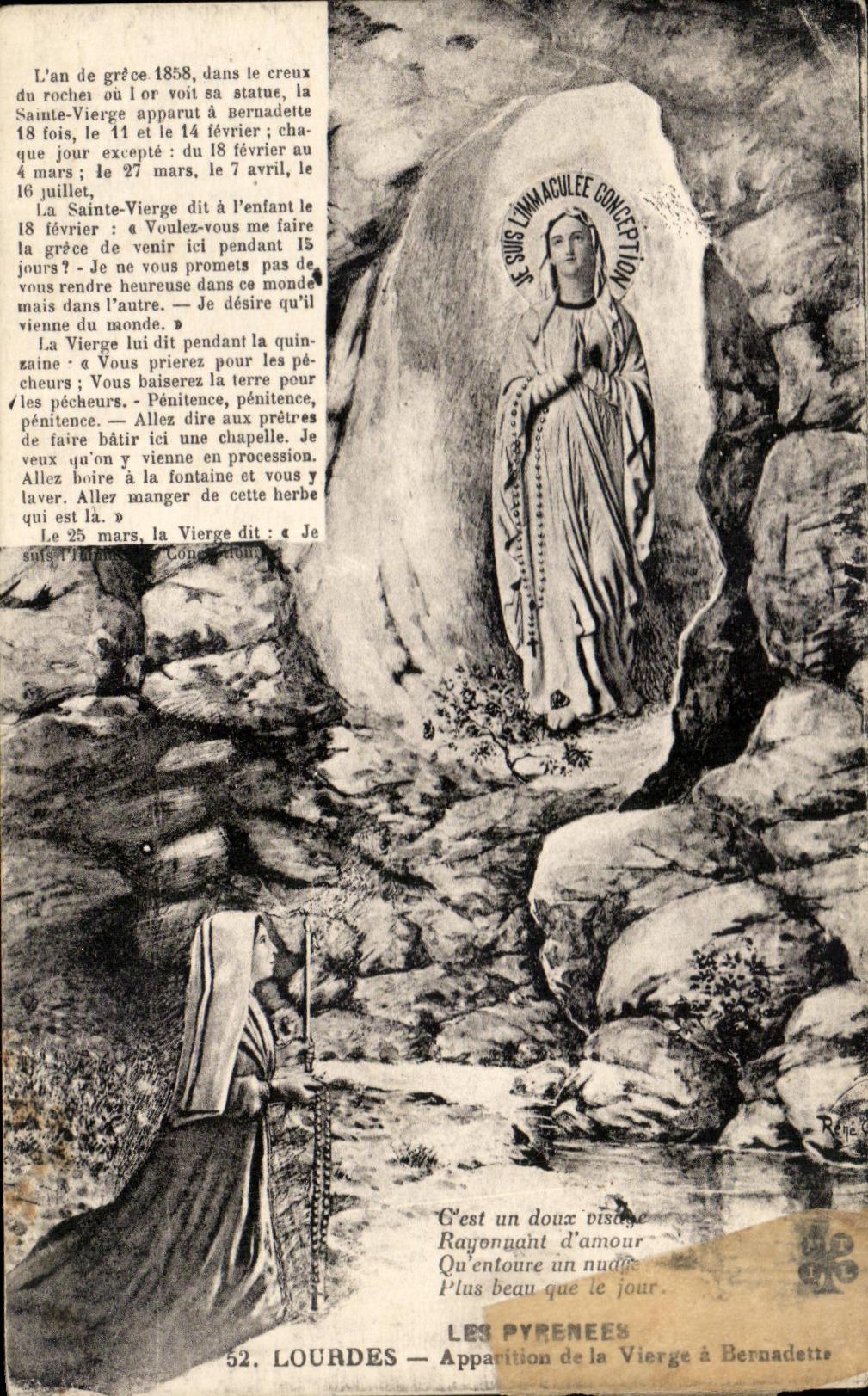CPA Les Pyrenees Lourdes Apparition de la Vierge a Bernadette 