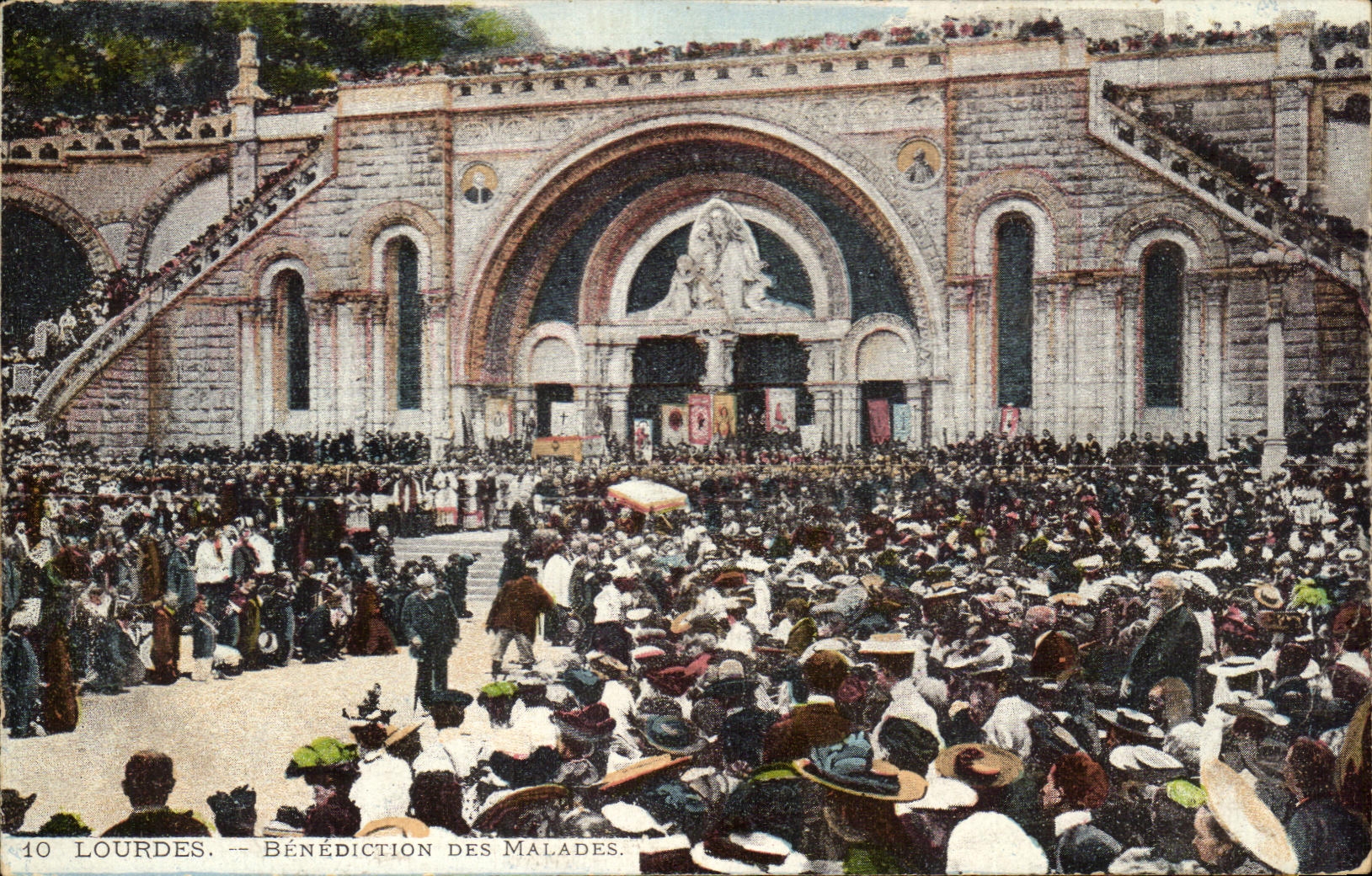 CPA Lourdes Benedicition Des Malades