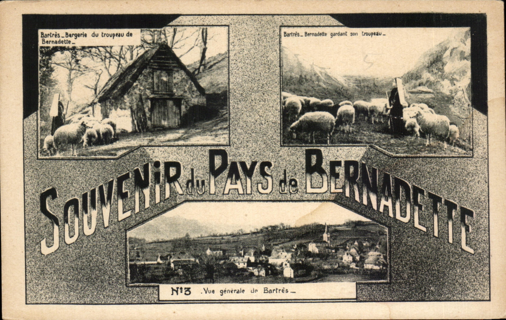 CPA Bartres Sheep-fold Of the Herd Of Bernadette Souvenir Of the Country Of Bernadette View De Bartres