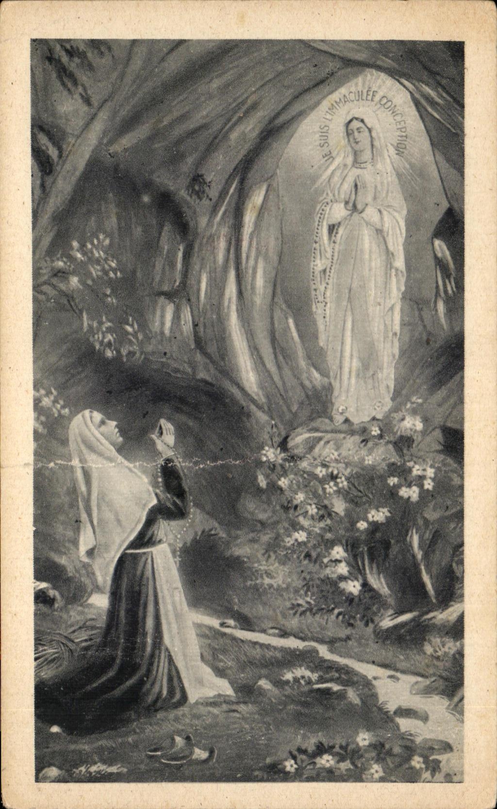 CPA Lourdes L'Apparition De Lourdes