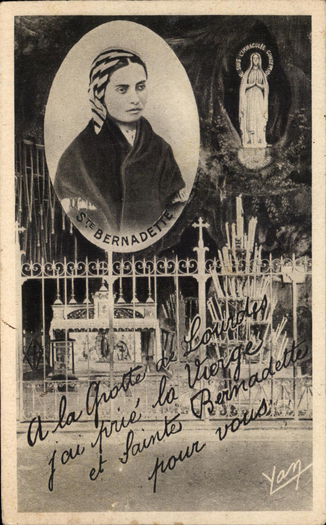 CPA Lourdes la Grotte Bernadette 