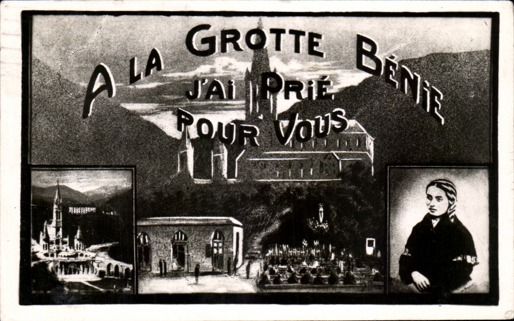 CPA Lourdes Souvenir Bernadette