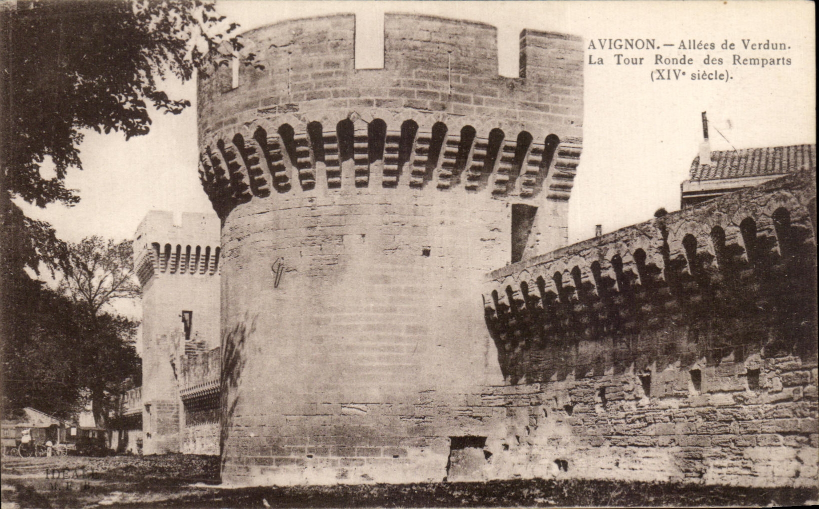 CPA ido Avignon de Verdun la torre redonda de las paredes