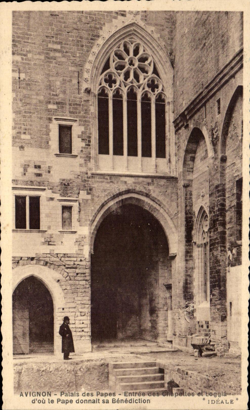 El paladar de CPA Avignon de los papas Entrance de las camaras acorazadas y logia de o del papa dio su bendicion
