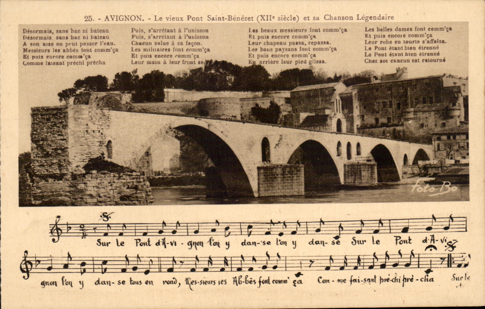 CPA Avignon el viejo santo Benezet And del puente su cancion
