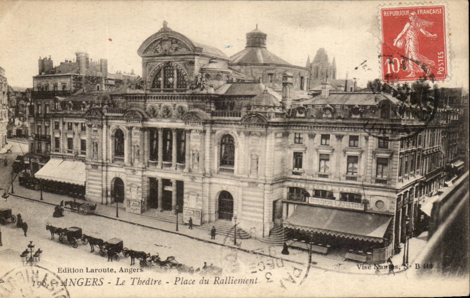 CPA Angers La Theatre Place Du Ralliement