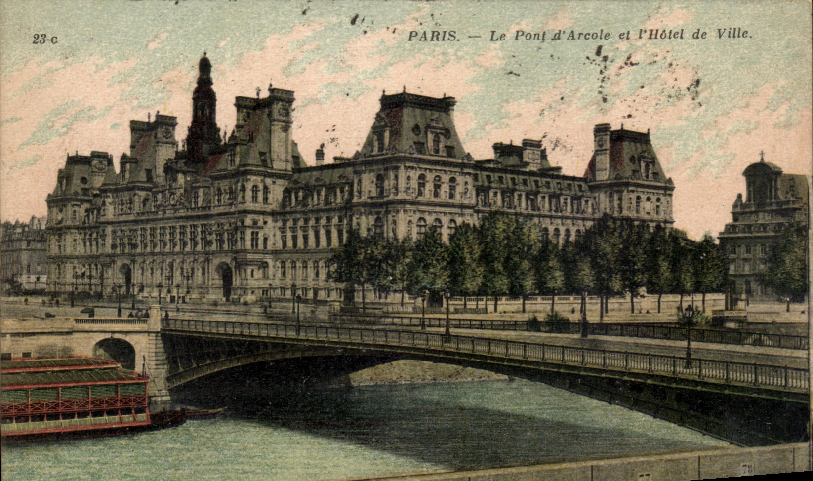 CPA Paris the Bridge of Arcole and I' Town hall