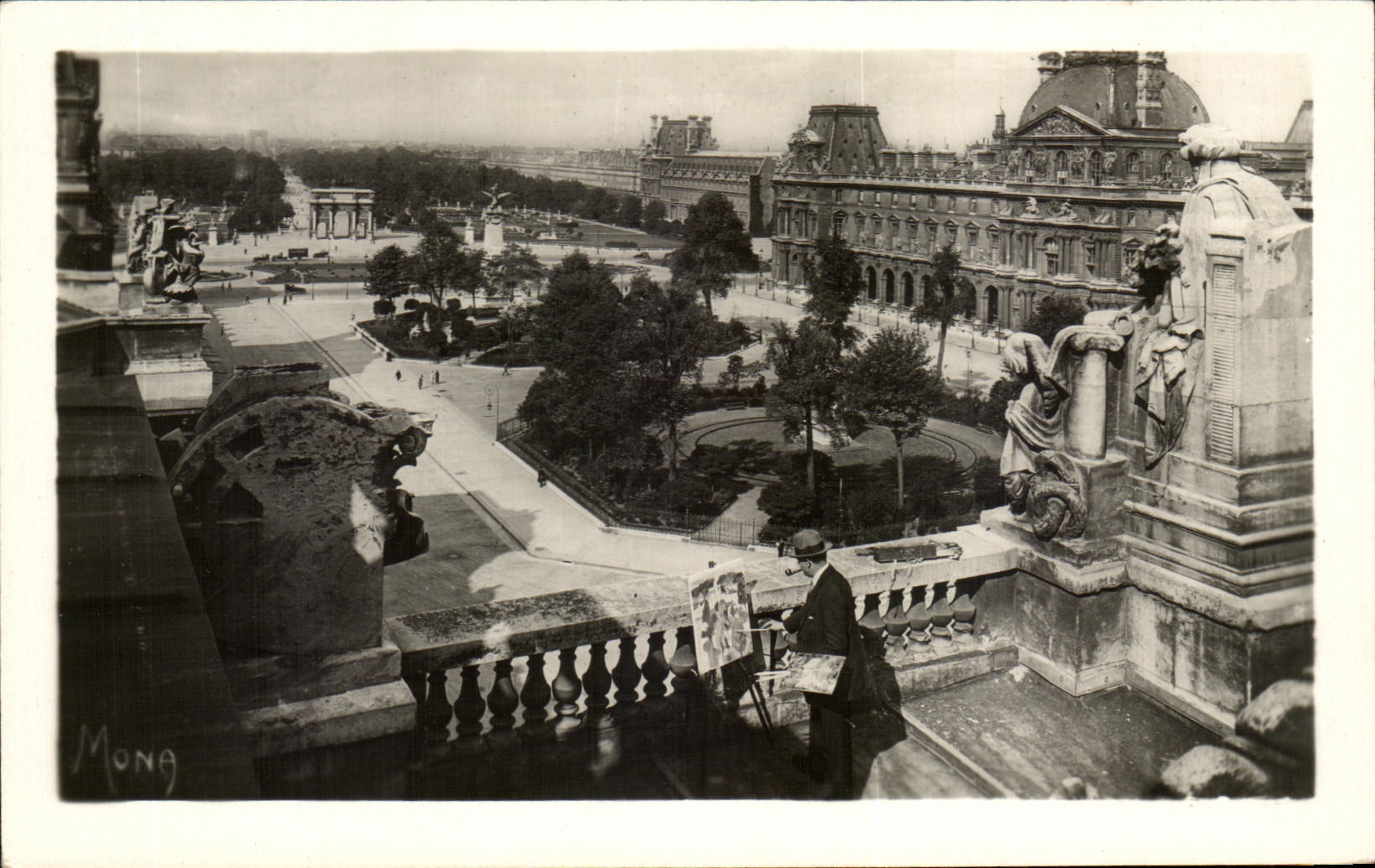 Pequenas tablas de CPA de jardines de las apuestas del Louvre y de Tileries