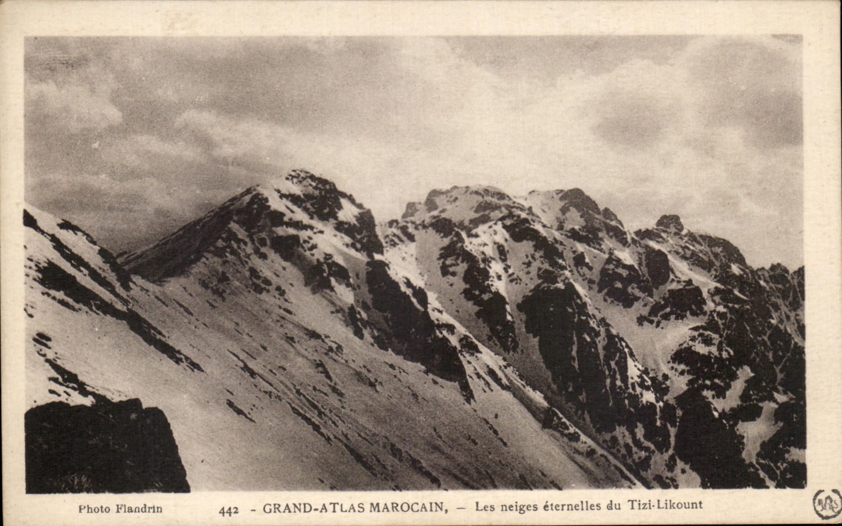 CPA Large Moroccan Atlas Eternal snow of Tizi Likount