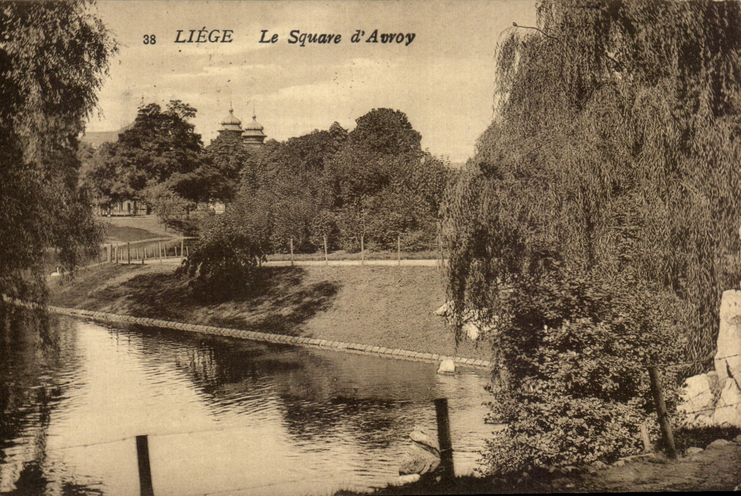 CPA Liege the public garden of Auroy