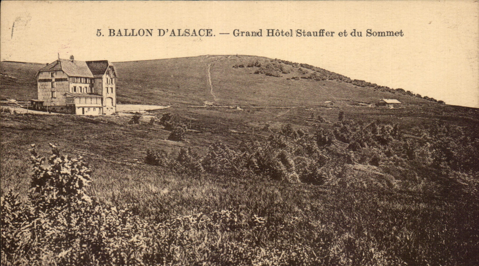 CPA Ballon D'Alsace Grand Hotel Stauffer et du Sommet