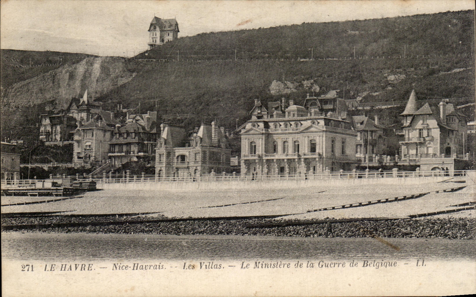 Natural de CPA Le Havre Niza de los chalets de Le Havre el ministerio de la guerra de Belgica