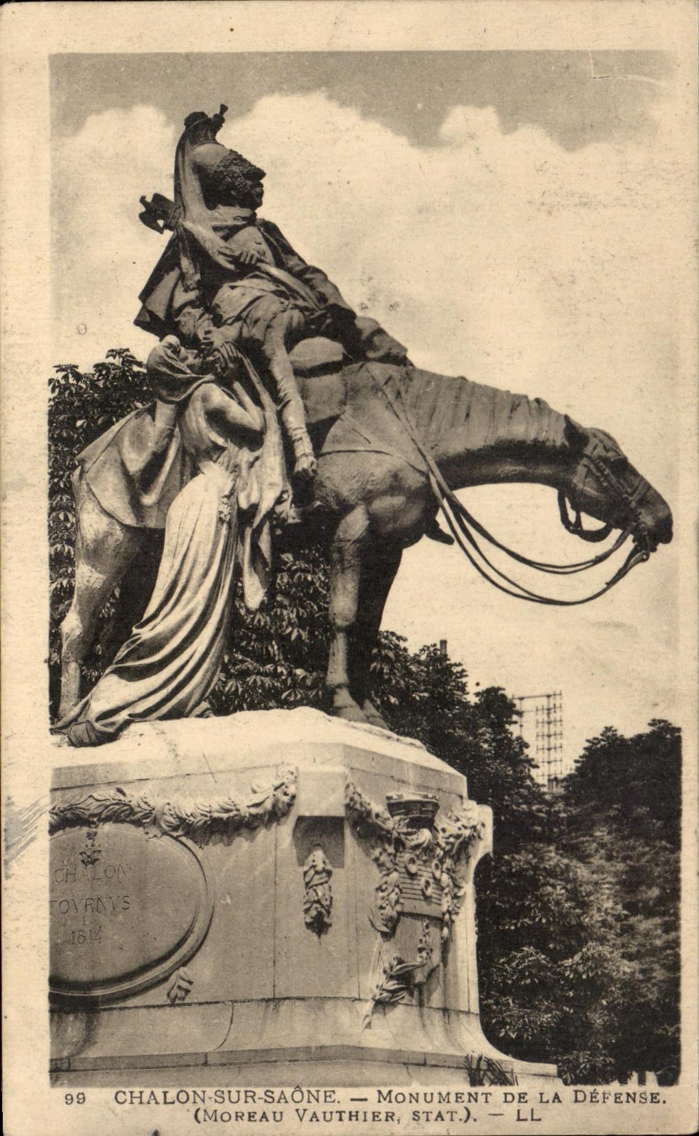 Red-red de CPA en el monumento de Saone de la defensa Moreau Vauthier Militaria