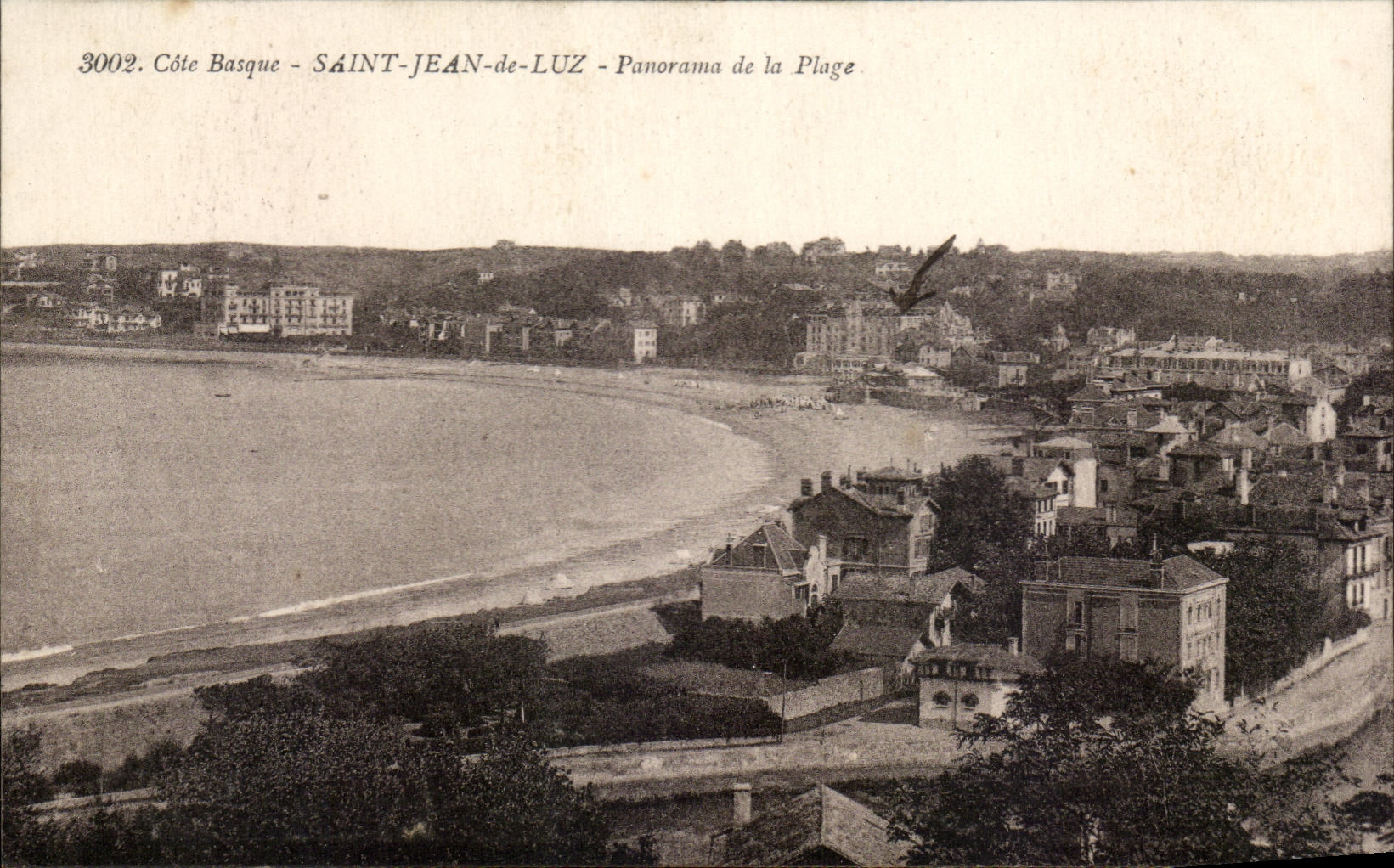 CPA Cote Basque Saint Jean de Luz Panorama de la Plage