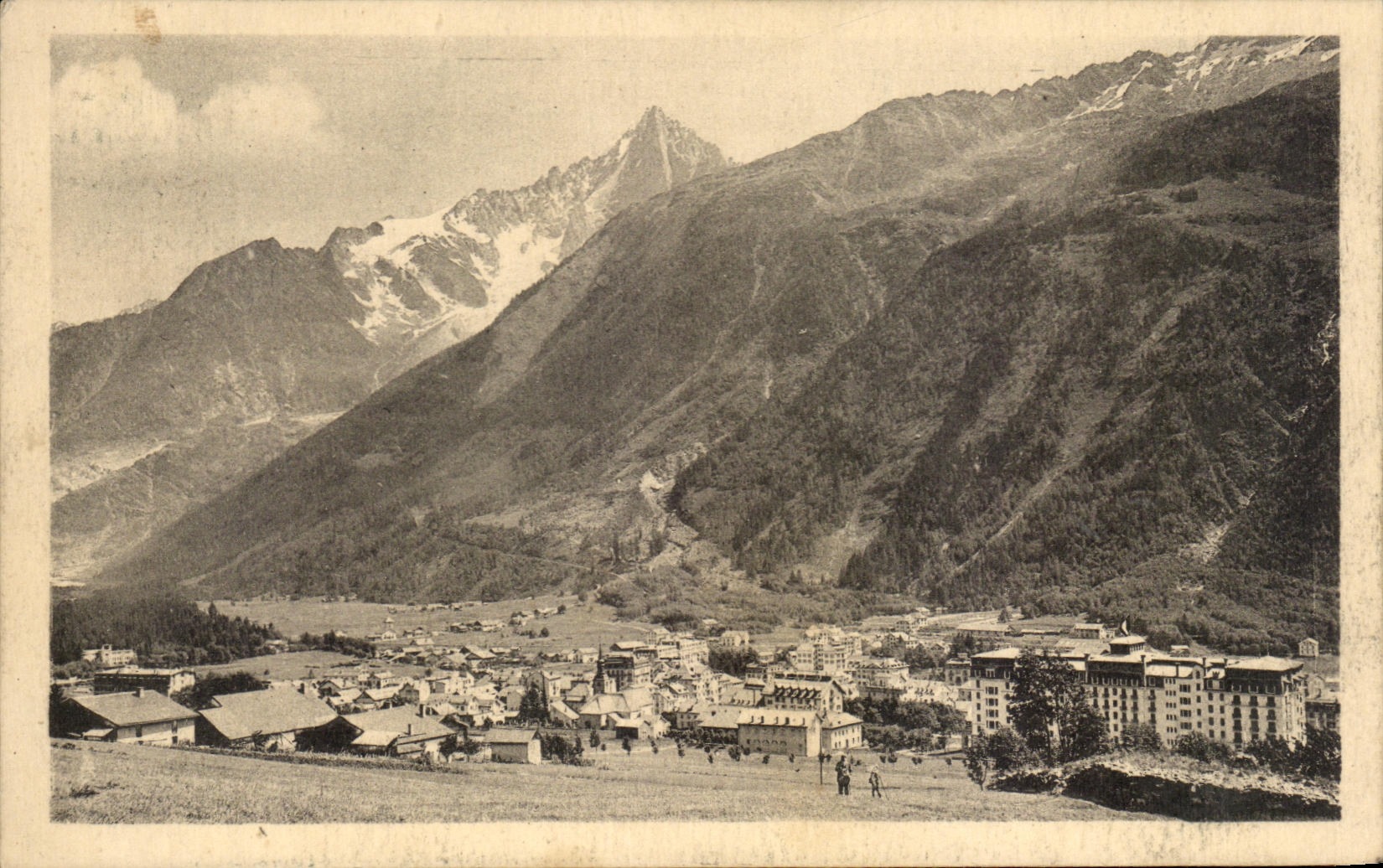 CPA Chamonix Mount Blanc View And Mountain Of the Needle Of Thickly And the Green Needle