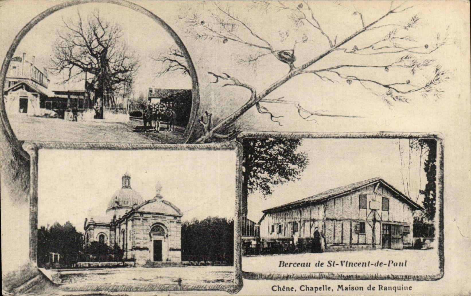 CPA Berceau De St Vincent De Paul Chene Chapelle Maison De Ranquine