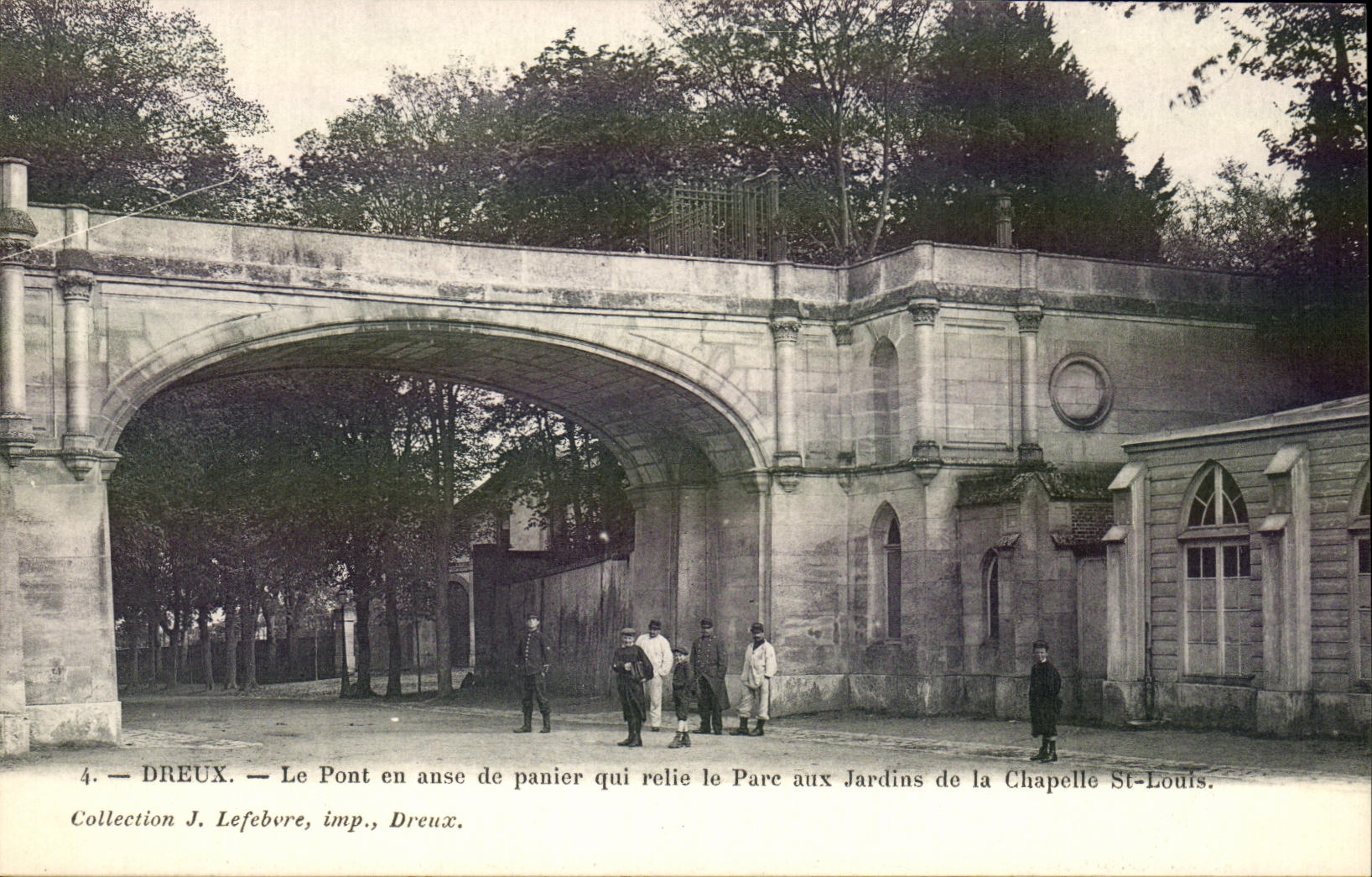 CPA Dreux el puente en la manija de la cesta que la evita los jardines de la camara acorazada St Louis