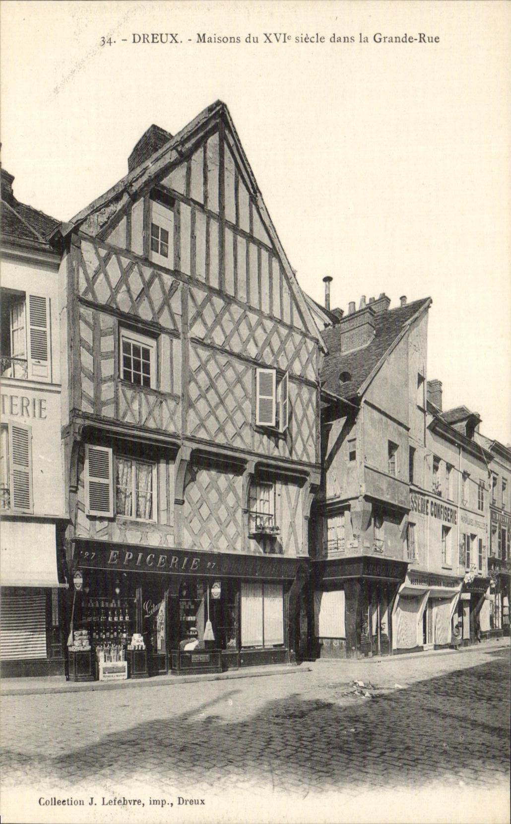 Casas de CPA Dreux en especiero de la calle principal