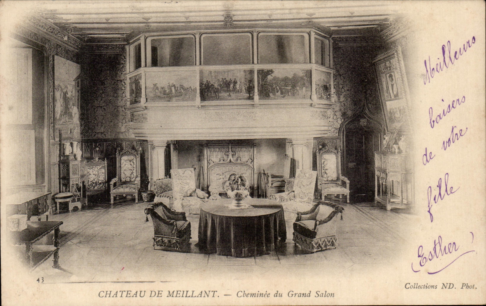 CPA Castle De Meillant Chemtinee of the Large Living room