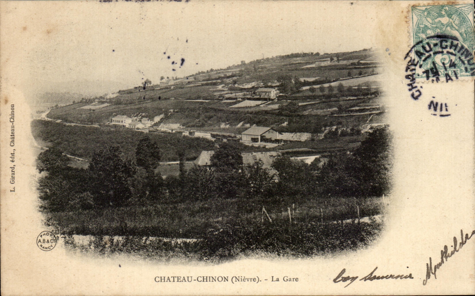CPA Chinon Castle Train station