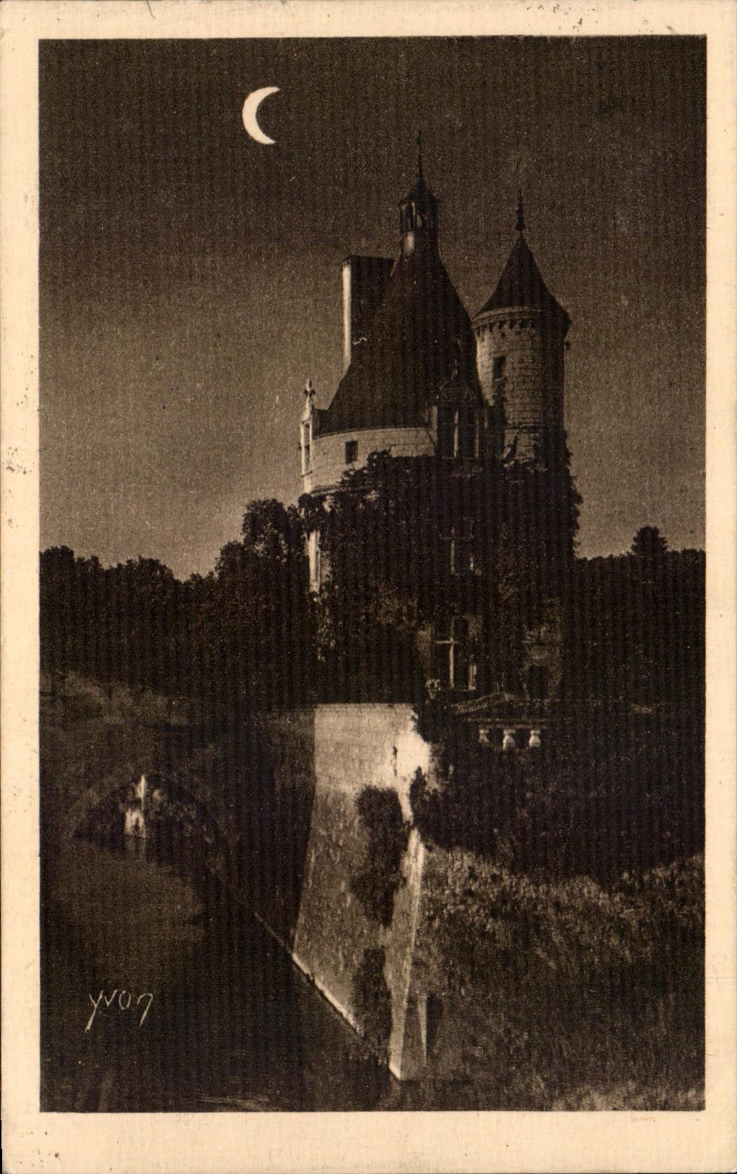 Claro de luna Chenonceaux de CPA