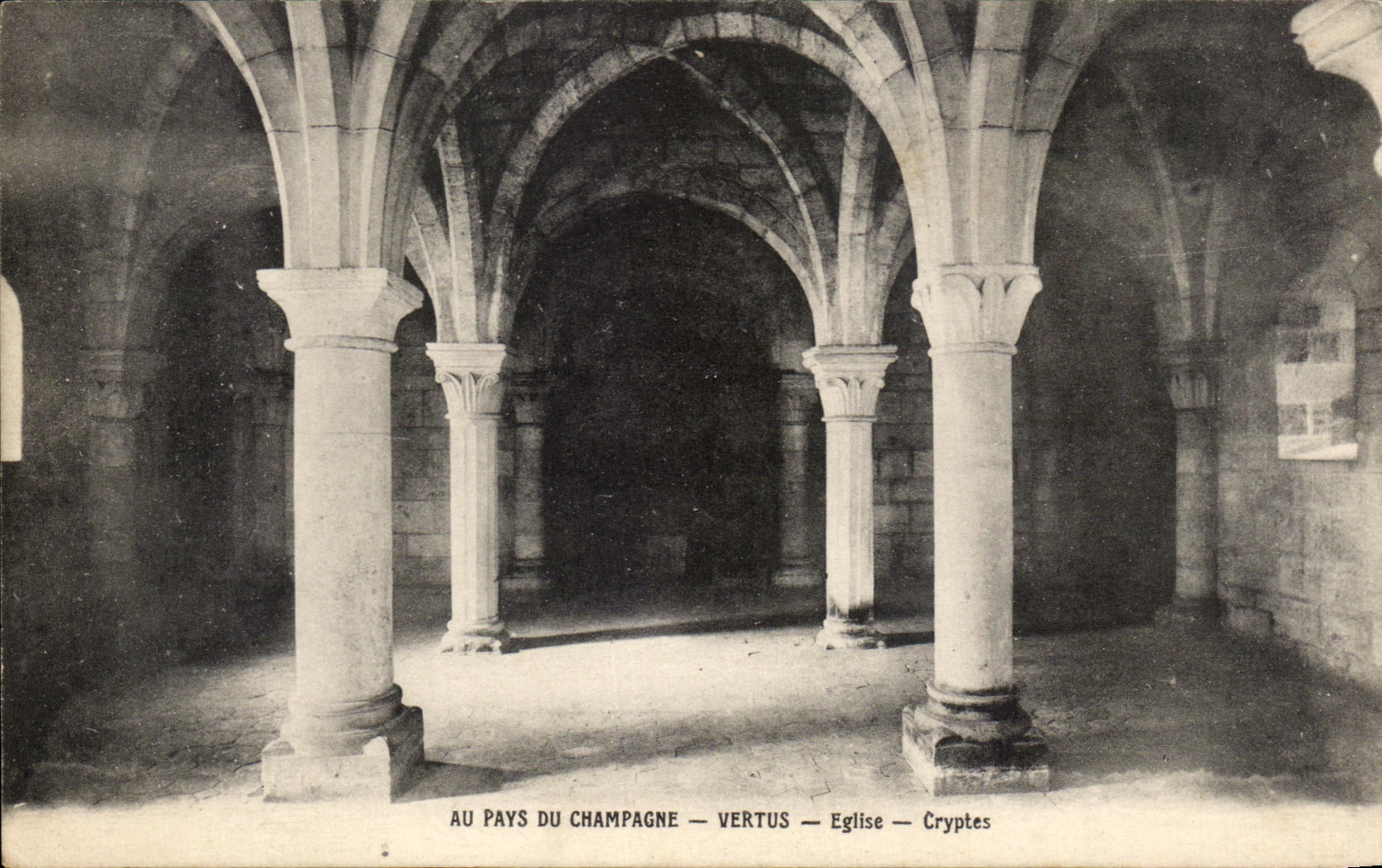 CPA With the country Of the champagne Virtues Church Crypts