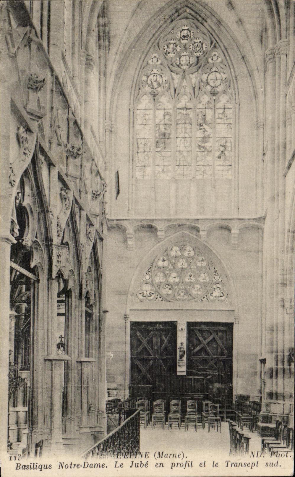 CPA Lepine Notre Dame Basilica Jube In Profile and the Transept Southern