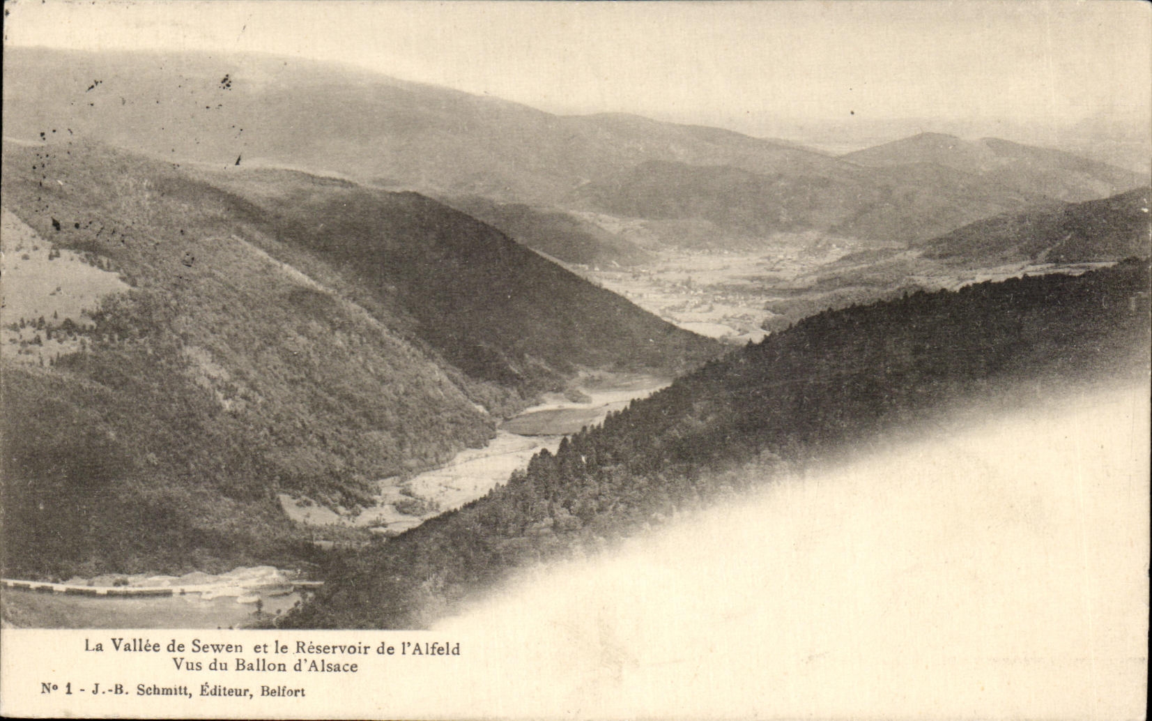 CPA La vallee Sewen et le Reservoir de l'Alfeld vus du Ballon d'Alsace