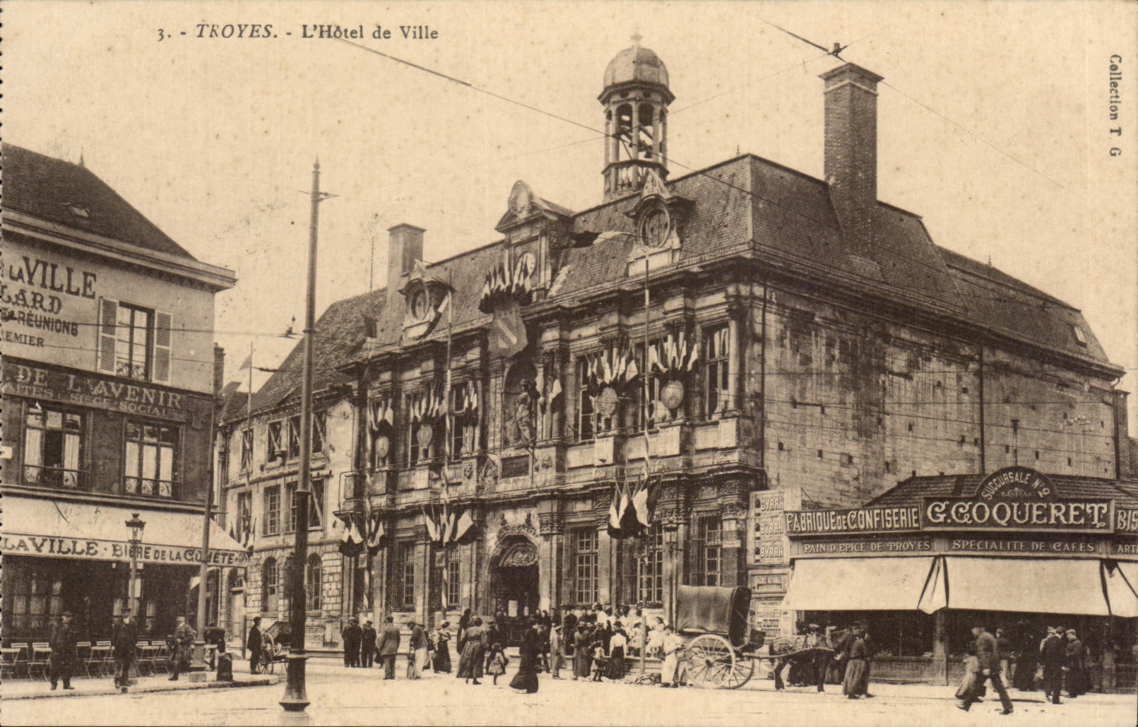 CPA Troyes the Town hall Coquenet