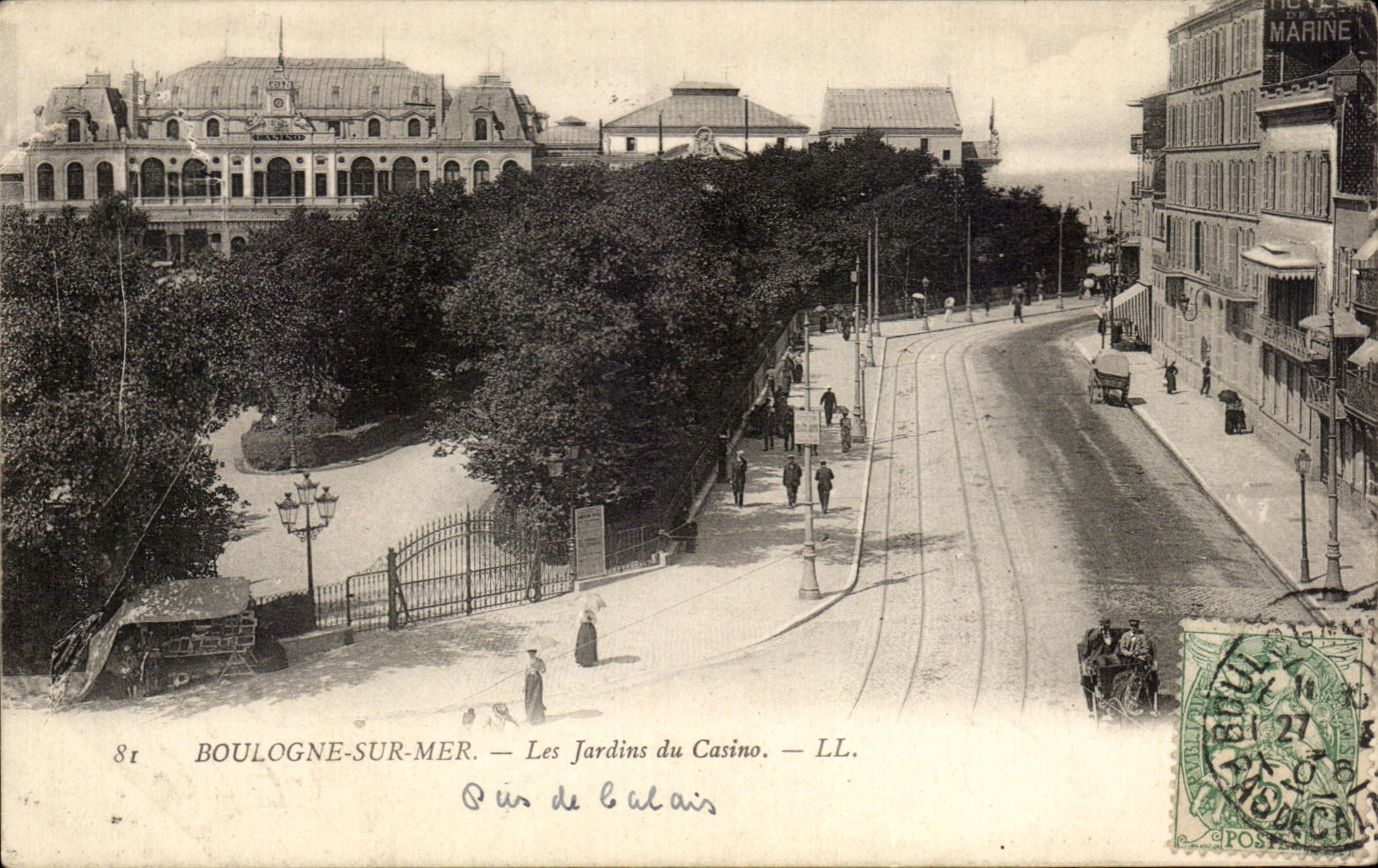 CPA Boulogne On sea Gardens of the Casino